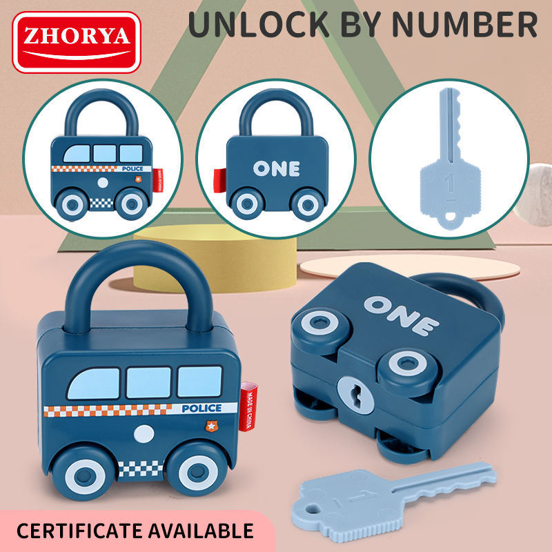 Zhorya kids baby education toys number preschool learning locks toy