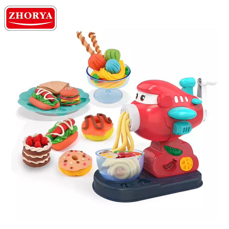 Zhorya eco-friendly air DIY airplane shape colored clay noodle maker play dough set playdough toy for kids