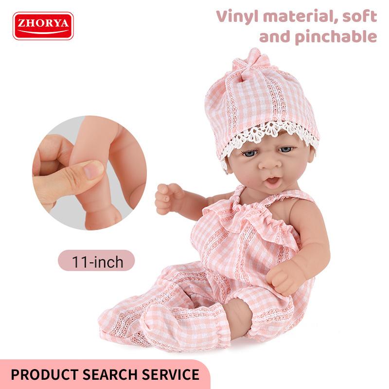 Zhorya wholesale lifelike rebirth doll 11 inch vinyl baby silicone soft doll