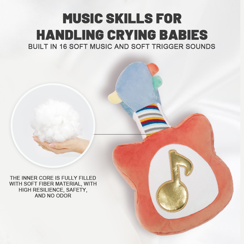 Zhorya Early Learning Children Plush Piano Toy Baby Electric Elephant Soft Musical Instrument Toy Stuffed Animals