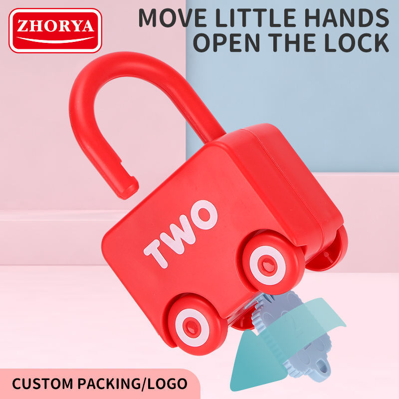 Zhorya kids baby education toys number preschool learning locks toy