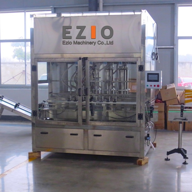 Factory Supply 4 Nozzle Sweetened Condensed Milk Curd Bottle Fillign And Capping Machine / Liquid Yogurt Filling Line