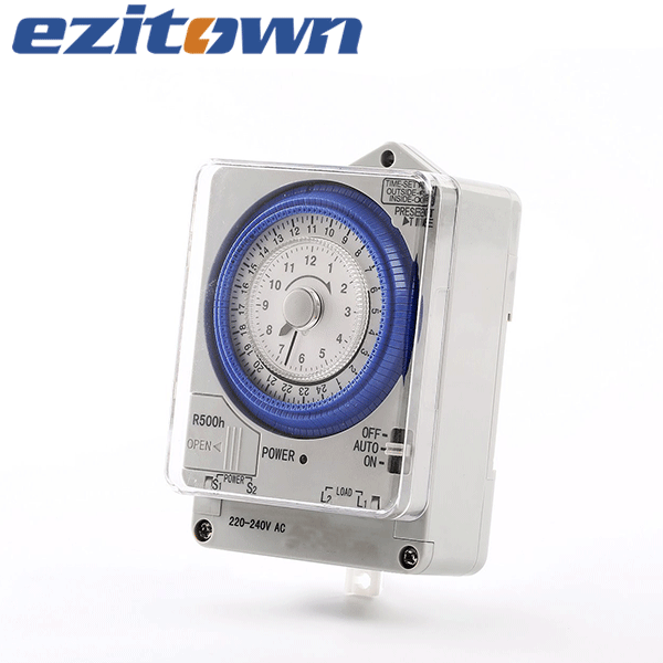 Ezitown TBS-F battery powered time switch mechanical time switch 230V 24h timer Din rail 15 minutes setting timer 220V 20A timer