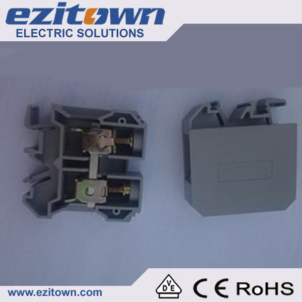 UK 35mm2 25mm2 60a distribution parallel screw dinrail on din rail type Terminal block,terminalconnector with earth