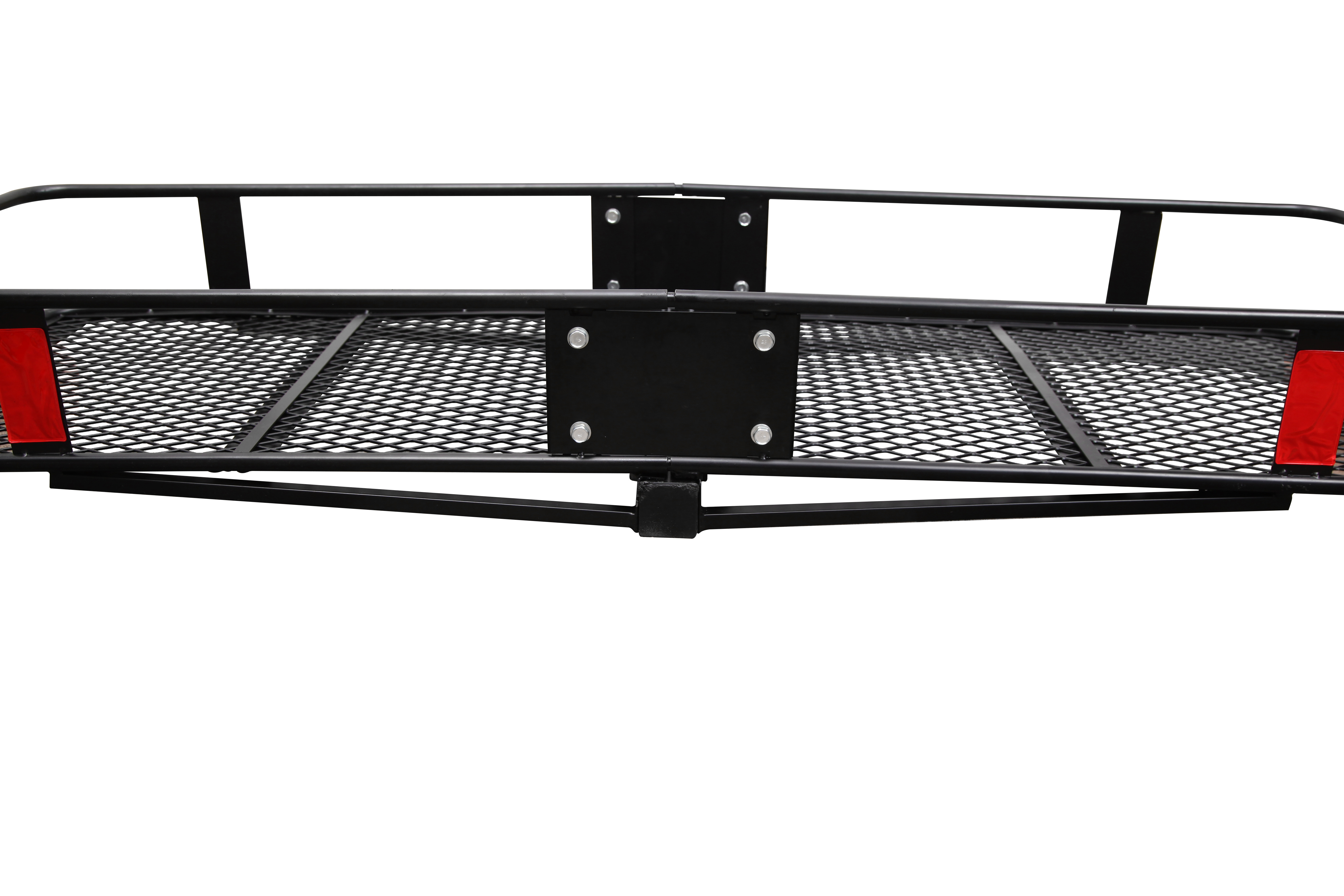 Basket-style Hitch Mount Folding Cargo Carrier Luggage Rack with 500lbs Loading Capacity Fits for 2