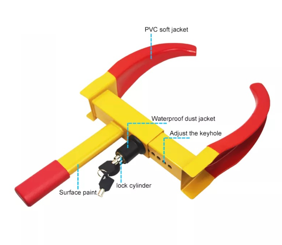 Heavy Duty Anti-theft Tire Chuck Motorcycle Wheel Clamp Car Wheel Locks