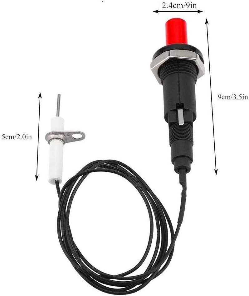 EZONE Push Button Piezo Ignition Spark Lighter Fire Starter for Gas Fireplace Grill Oven BBQ Heater with 39'' Cable