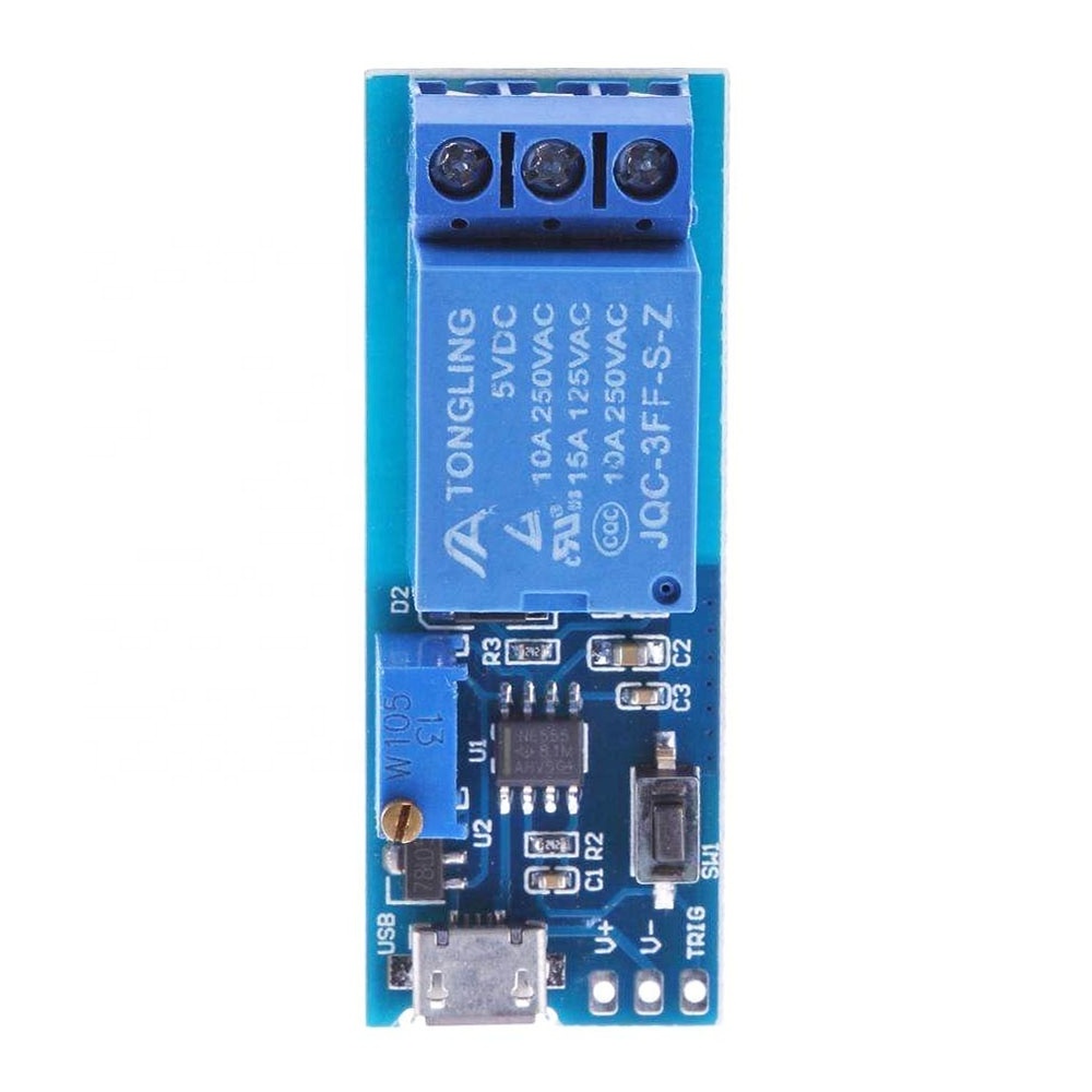 5V-30V Micro USB Power Adjustable Delay Relay Timer Control Module Trigger Delay Switch