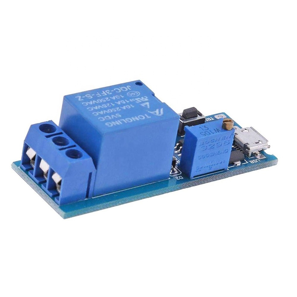 5V-30V Micro USB Power Adjustable Delay Relay Timer Control Module Trigger Delay Switch