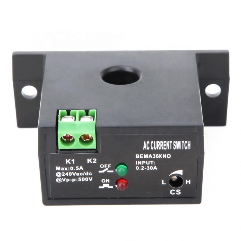 Flameproof Adjustable AC Current Sensing Switch 0.2-30A Self-Powered Sensing Switch Rocker Switch