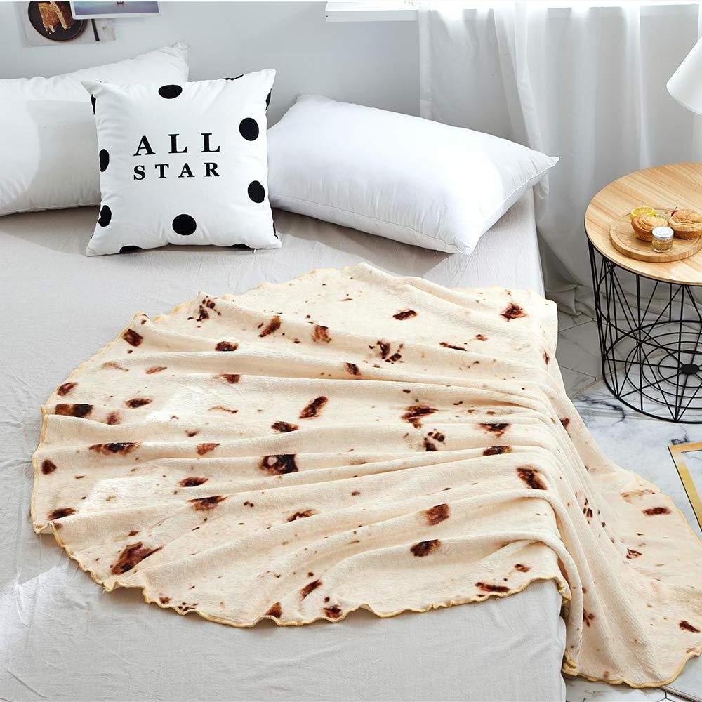 Custom Factory Digital Printing Tortilla Blanket Flannel Mexican Blankets Food Pizza Blanket For Winter