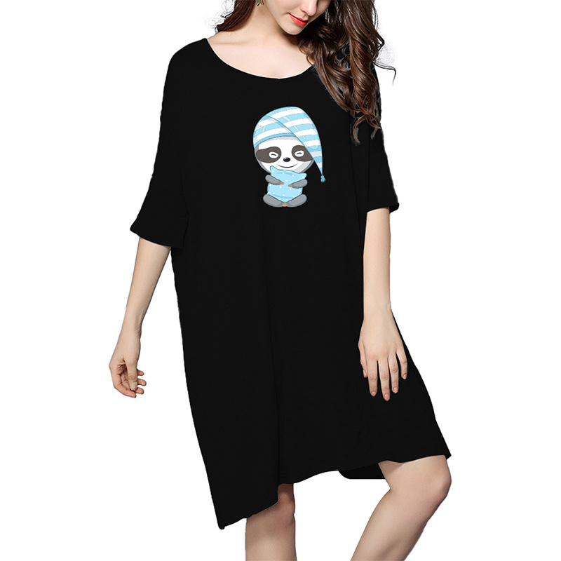 Custom Bamboo Oversized Shirt Breathable Pajamas Sexy Nighty Long Wear Sleeping Dress Plus Size Sleep Wear Sleep Tee