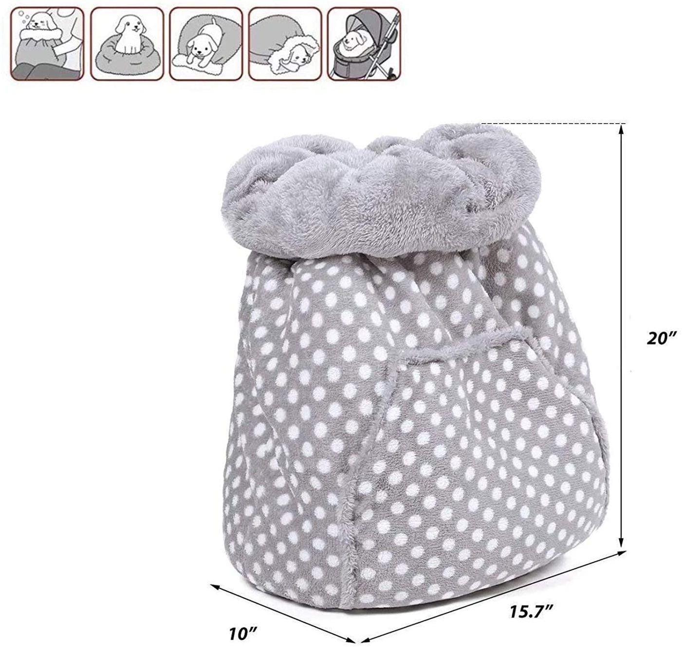 Cat Sleeping Bag Fleece Soft Self Warming Washable Cat Dog Beds Snuggle Sack Blanket