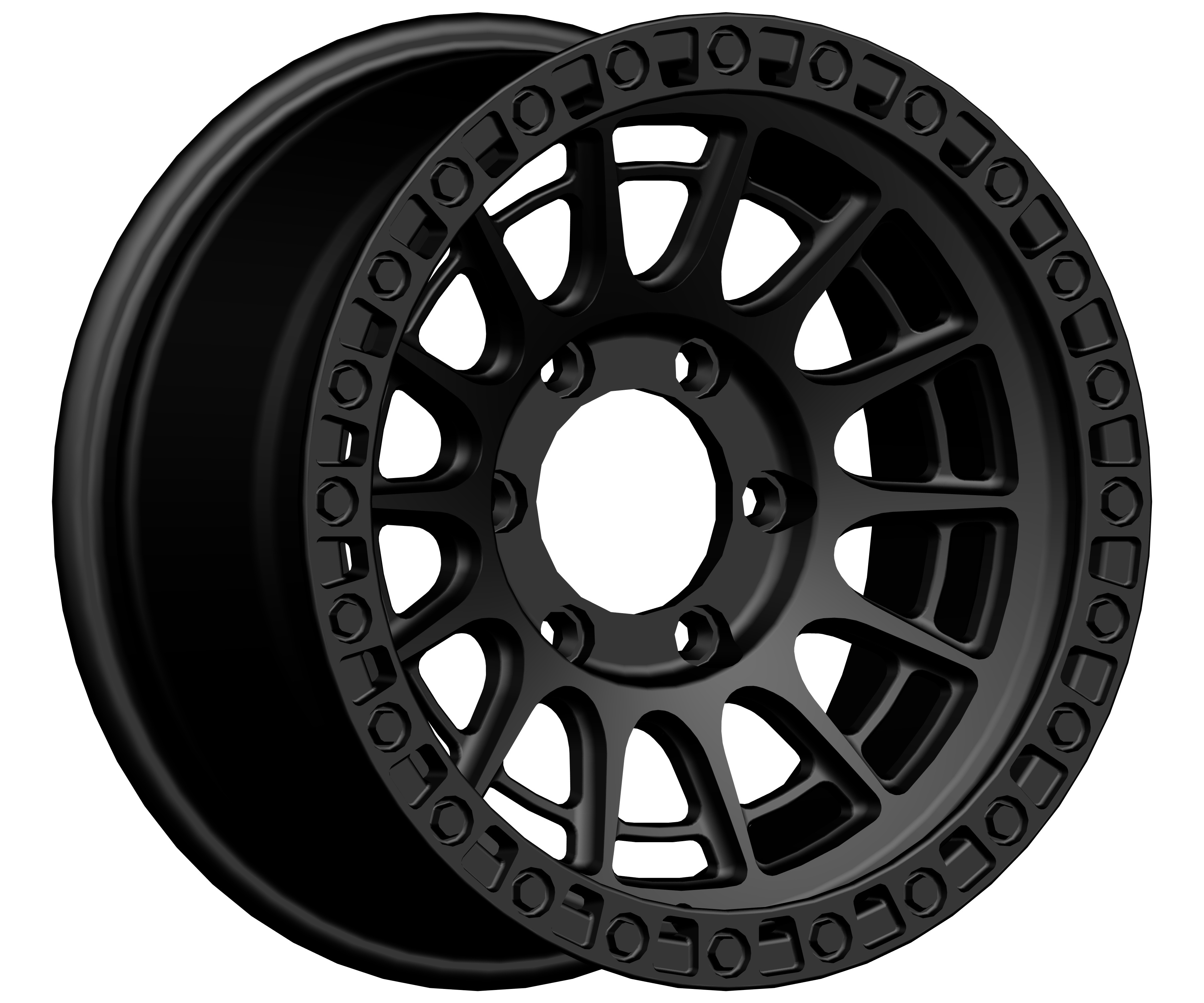 DX022-1680 matt black machine lip car rim matt black 16 inch car wheels passenger Car casting wheel rim