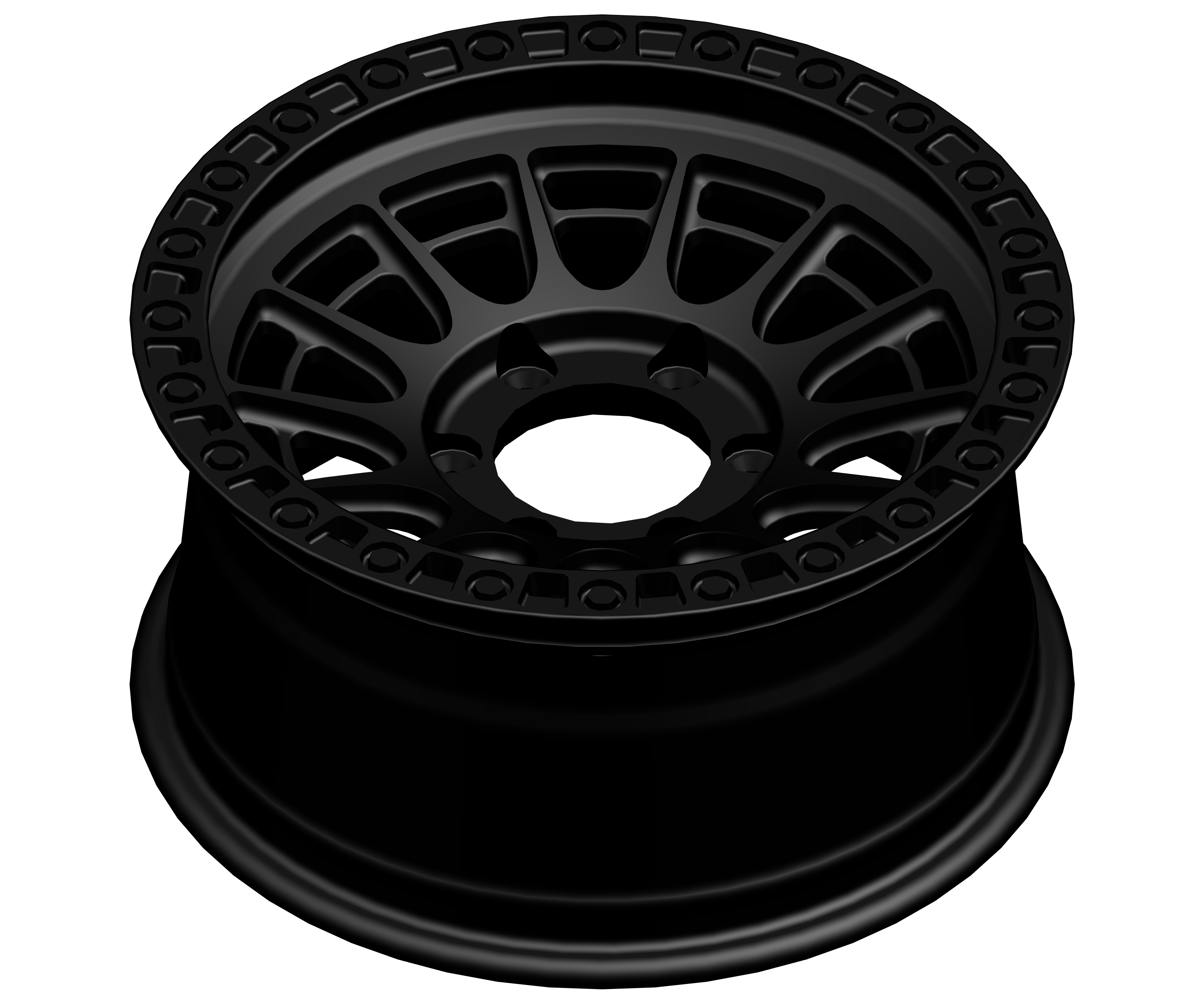 DX022-1680 matt black machine lip car rim matt black 16 inch car wheels passenger Car casting wheel rim