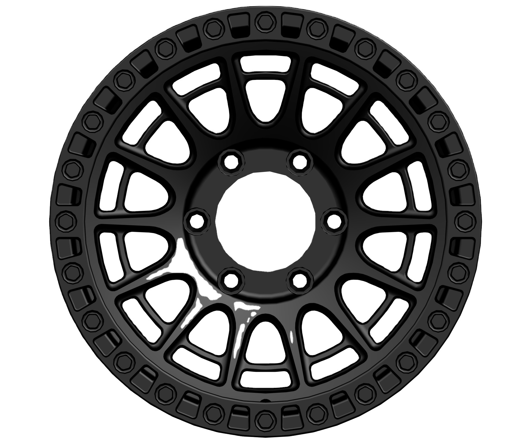 DX022-1680 matt black machine lip car rim matt black 16 inch car wheels passenger Car casting wheel rim