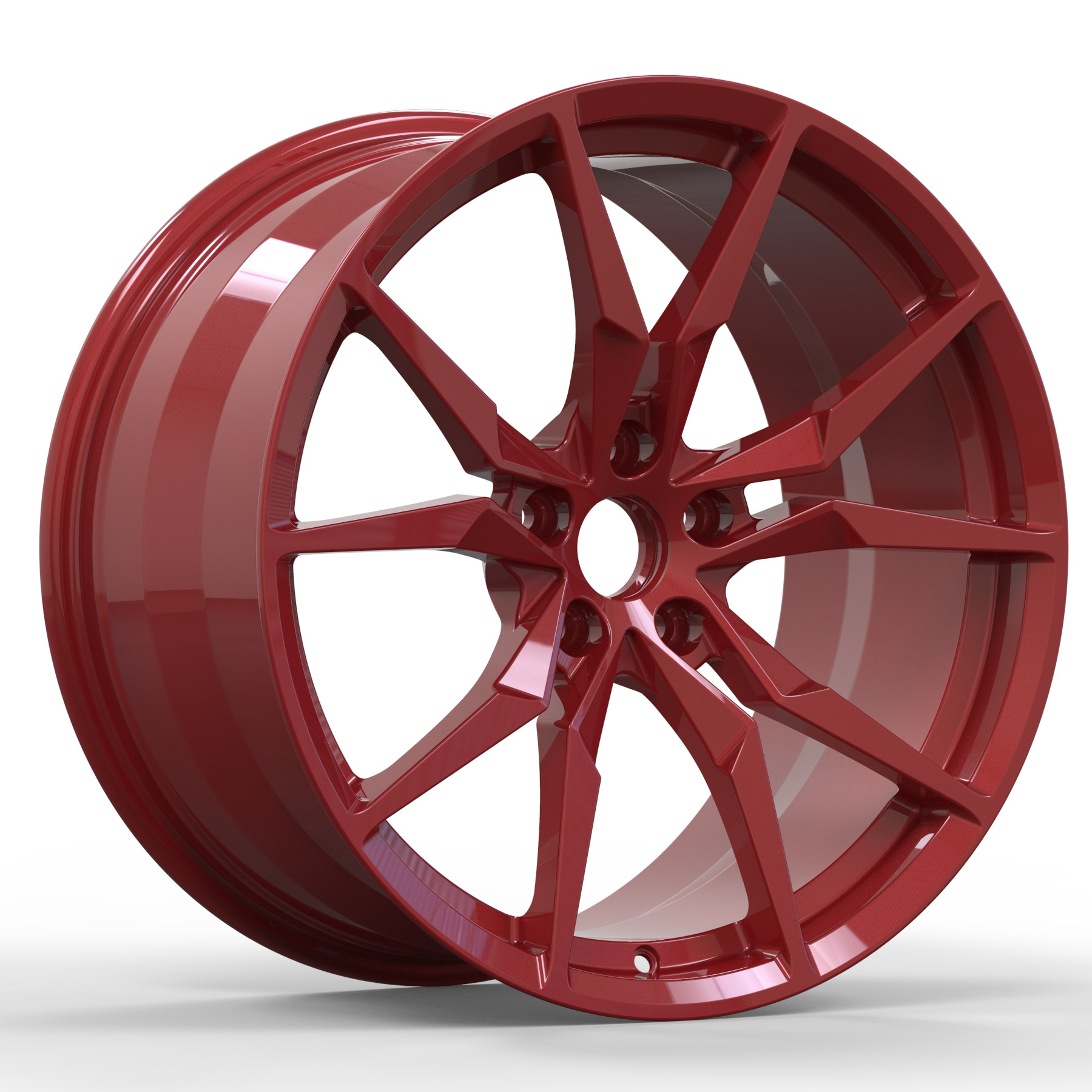 FF162 EZW monoblock 1 piece structure Red  customized 18-22 inch alloy car wheel forging car alloy wheel rims