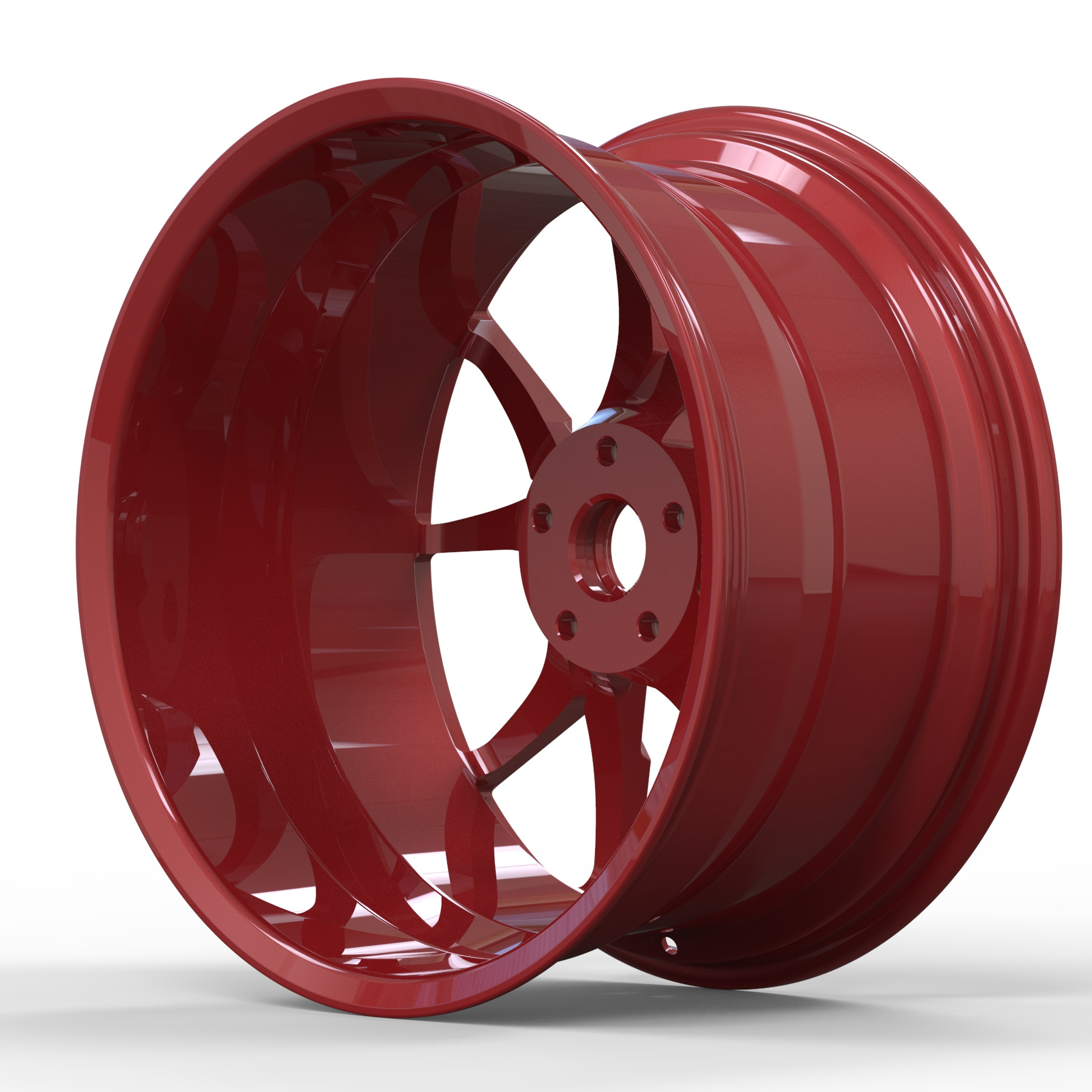 FF162 EZW monoblock 1 piece structure Red  customized 18-22 inch alloy car wheel forging car alloy wheel rims