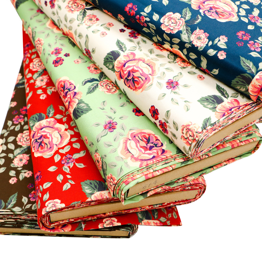 New Arrival Flower Fabric Floral Pattern Upholstery Fabric For Patchwork Quilt Curtain