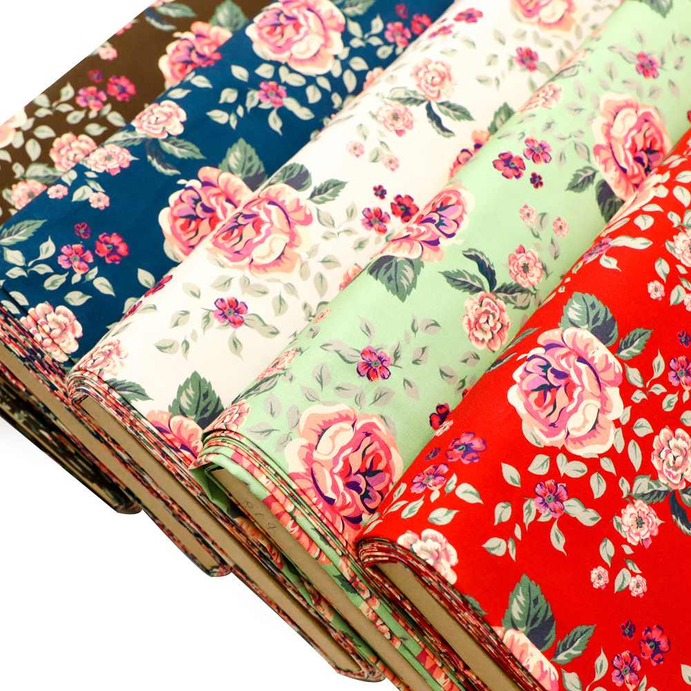 New Arrival Flower Fabric Floral Pattern Upholstery Fabric For Patchwork Quilt Curtain