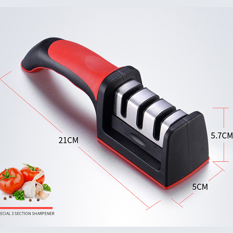 Tungsten Carbide 3 Stages Handheld Japanese Manual Professional Diamond Knives Kitchen Knife Sharpener System for Knives