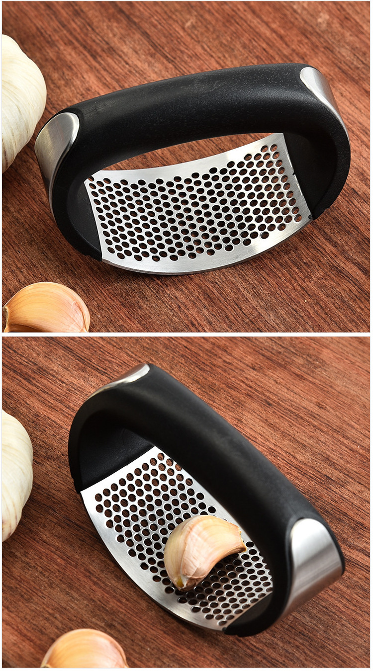 Stainless Steel Garlic Crusher Cooking Ginger Squeezer Masher Mincer Garlic Press and Slicer Kitchen Tools Accessories Gadgets