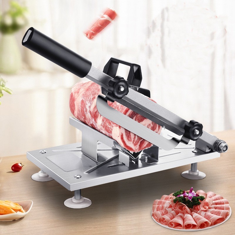 Home Cooking Hot Pot Shabu BBQ Manual Frozen Meat Vegetable Fruit Stainless Steel Meat Beef Mutton Roll Slicer Cutter