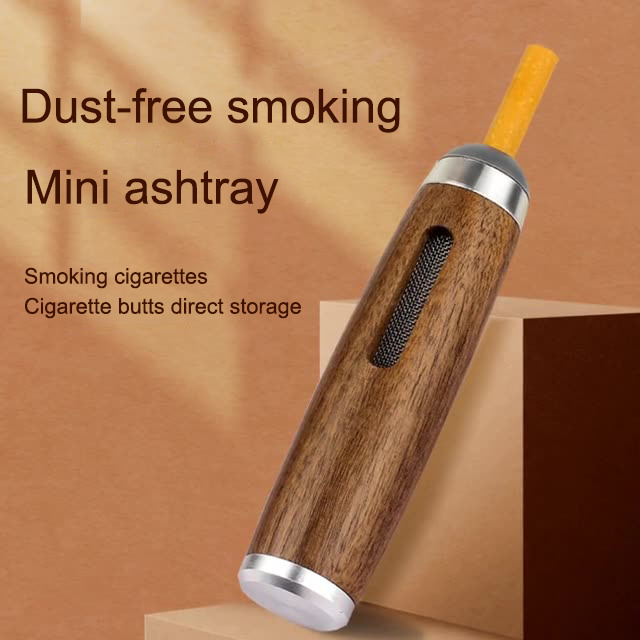 Anti-splash Potable Creative Handheld Personal Custom Logo  Dust Free Cigarette Cigar Car Windproof Ashtray Tube Holder