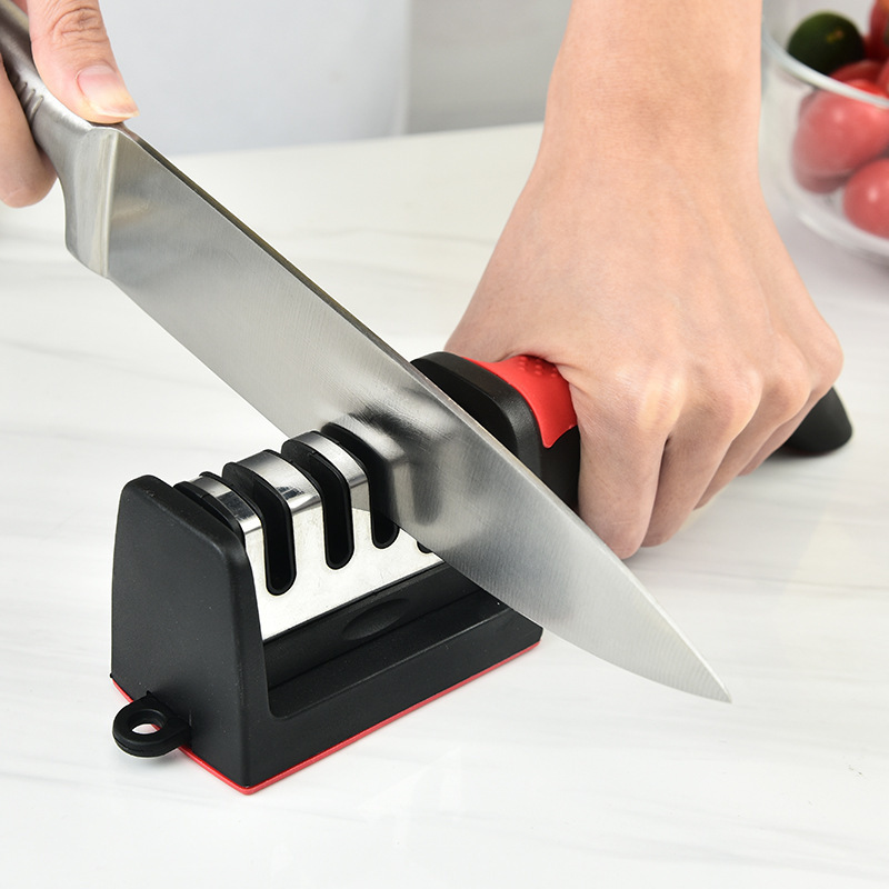 Tungsten Carbide 3 4 Stages Handheld Japanese Manual Professional Diamond Knives Kitchen Knife Sharpener System for Knives