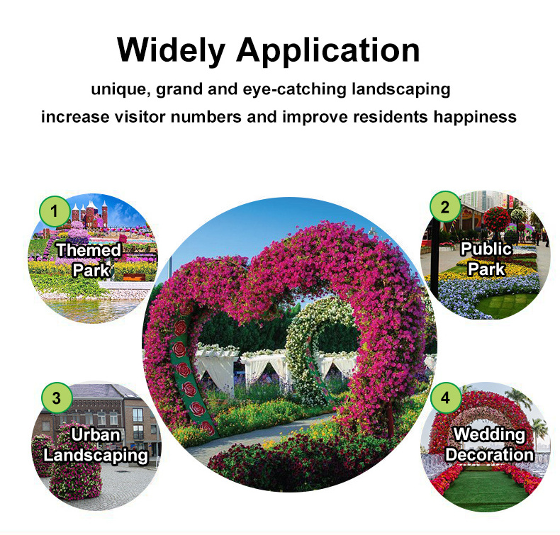 outdoor vertical garden artificial landscape grass sculpture decorative