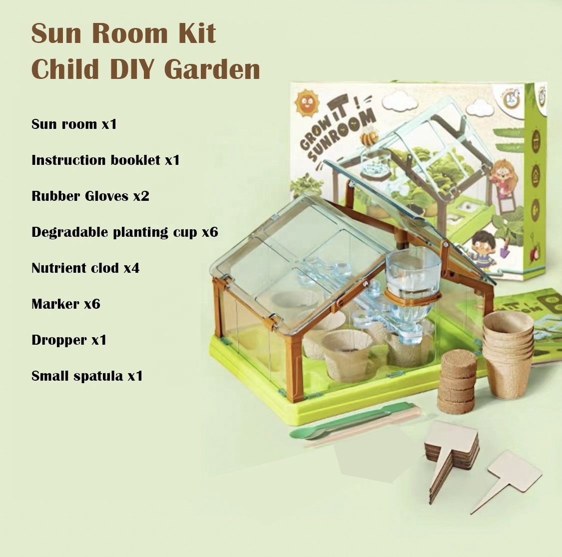 Herb plant Grow Kit DIY natural bonsai garden starter kit indoor garden products for children