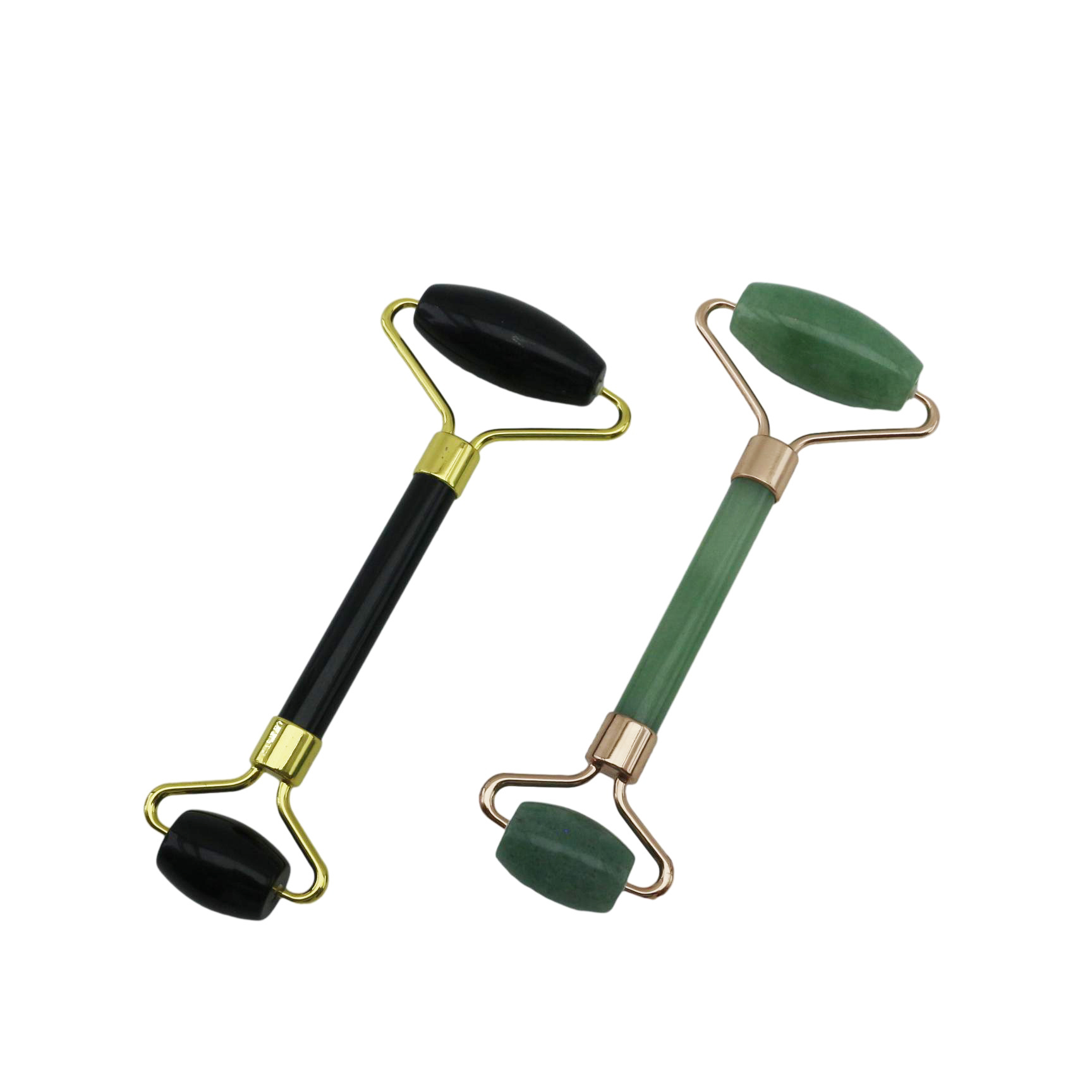 green Crystal Anti Aging Massage Face Roller Real Facial Skin Beauty Massager Stick Jade Roller