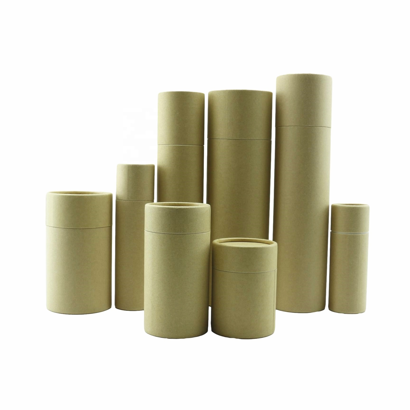 Wholesale tea paper tubes recycled food grade coffee kraft packaging