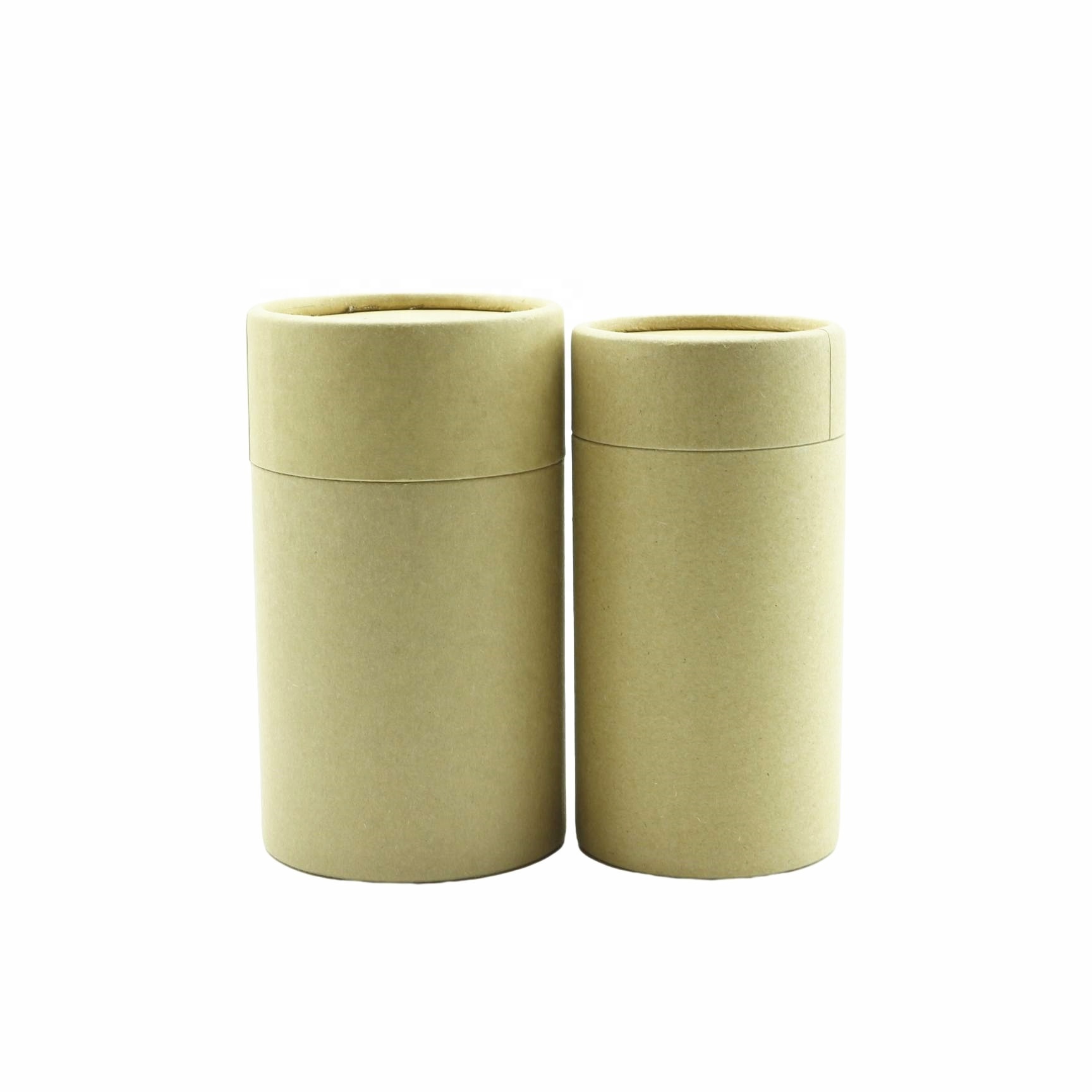 Wholesale tea paper tubes recycled food grade coffee kraft packaging