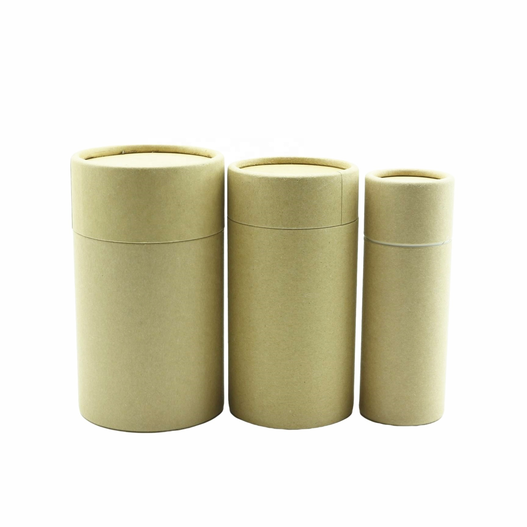 Wholesale tea paper tubes recycled food grade coffee kraft packaging