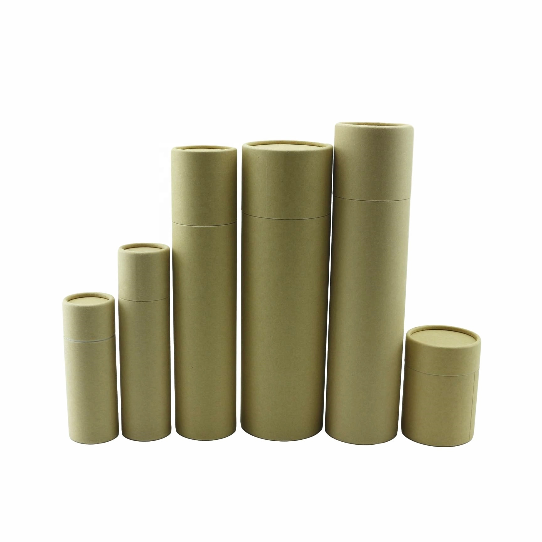 Wholesale tea paper tubes recycled food grade coffee kraft packaging