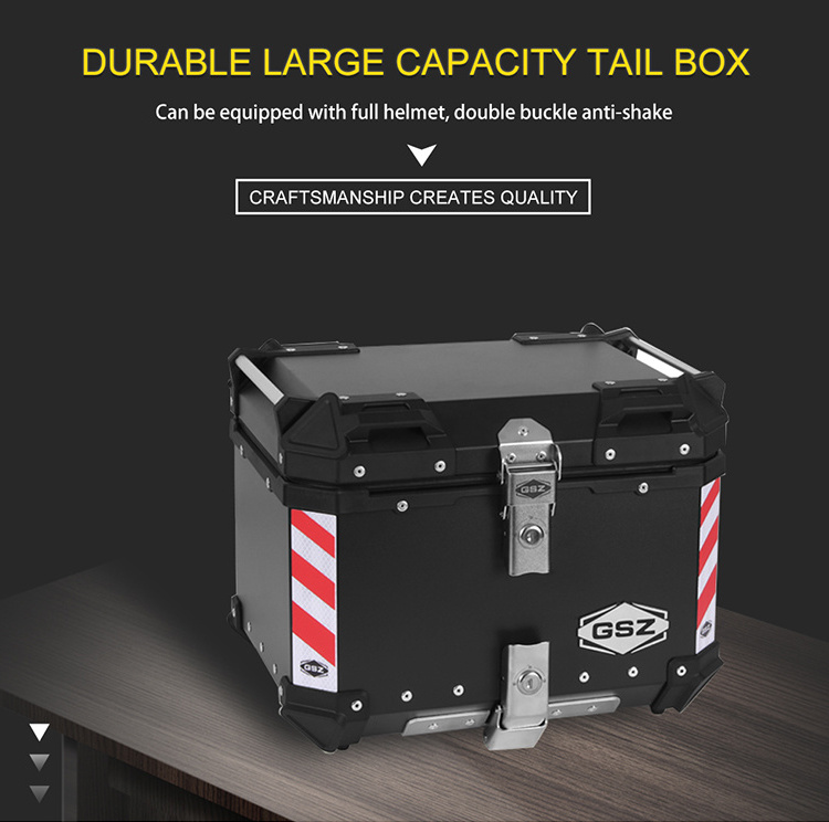 Motorcycle Tail Box 35L 45L 55L 65L delivery box motorcycle top case motorcycle aluminum box