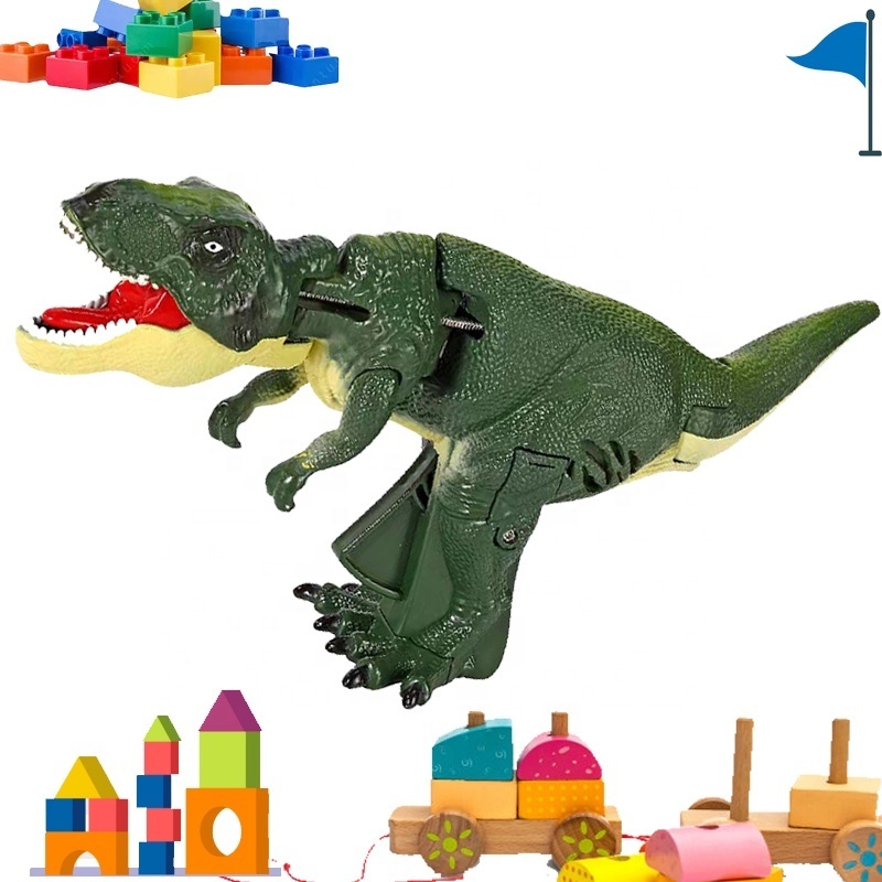 Grabber Simulation T-rex Decompression Toy DINOSoar Sound Light Trigger Twisting Fidget Swing Press Dinosaur Toy