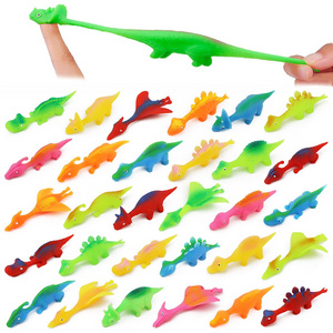 2023 New TPR Slingshot Dinosaur Finger Toys Stretchy Catapult Toys as Fun as Slingshot Chicken Finger Stress Relief Little Toy