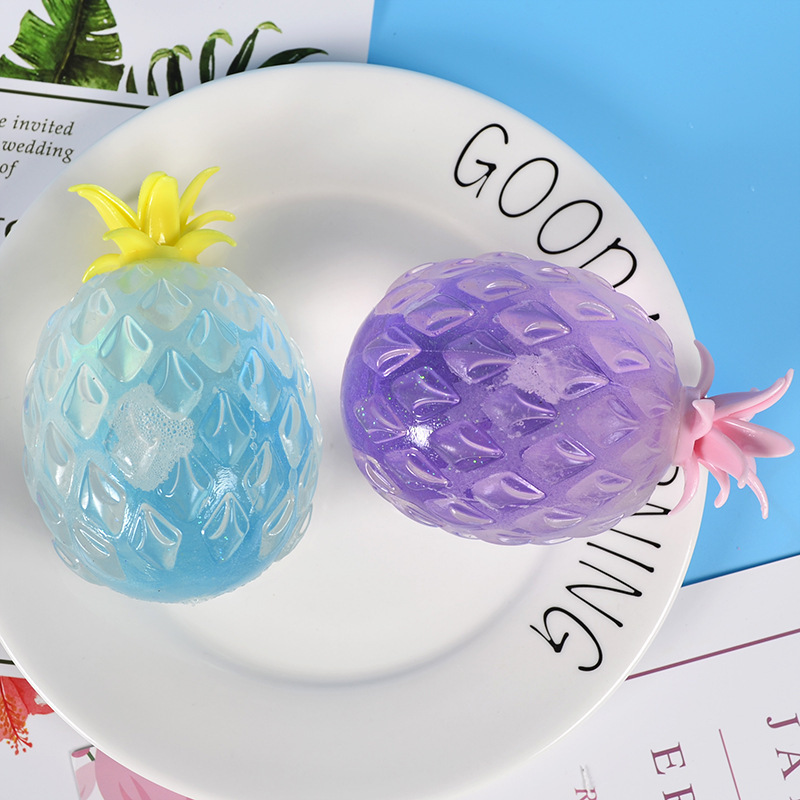 Manufacture Little Toy Soft Sticky Stretchy Vent Ball Silicone Anti Fidget Toys Stress Balls Pineapple Shape TPR squeeze ball