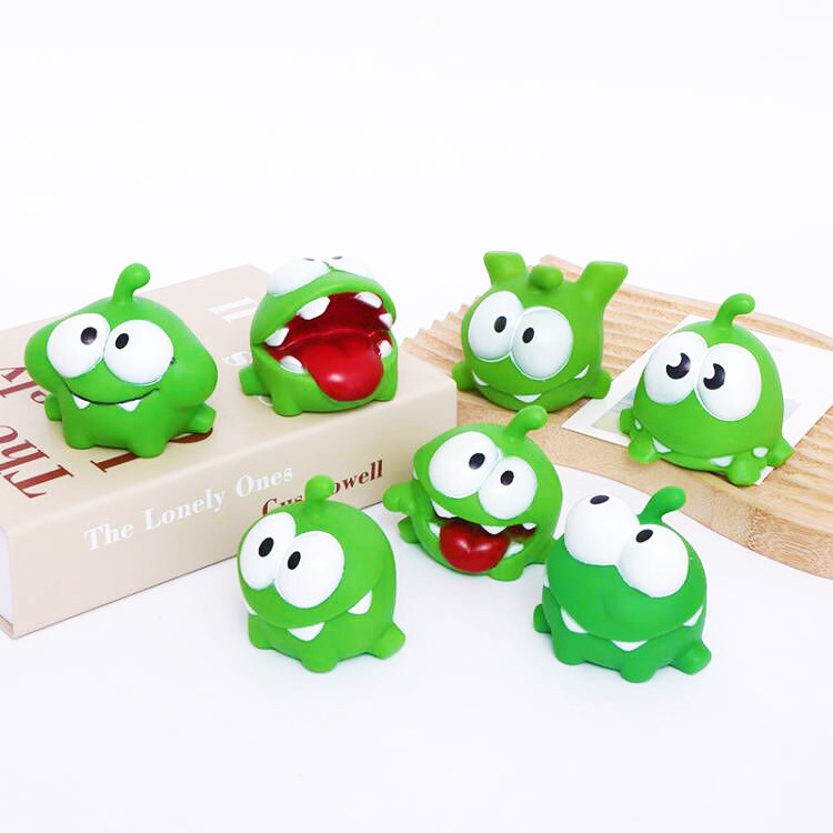 Manufacture Wholesale Mowing Green Bean Frog Rubber Toys Creative Pinch Bubble Mung Bean Frog Vent Toy