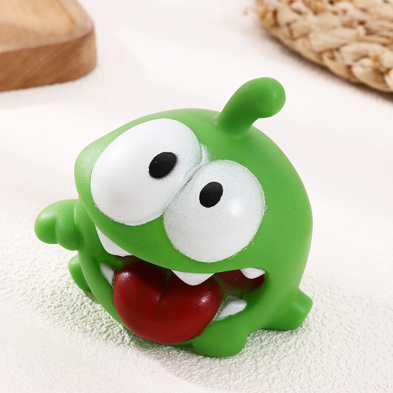 Manufacture Wholesale Mowing Green Bean Frog Rubber Toys Creative Pinch Bubble Mung Bean Frog Vent Toy