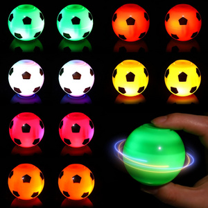 Factory Wholesale 35MM 50MM 60MM Stress Relief Soccer Rotate Ball Toys Light Ball Hand Spinner Football Fidget Toy