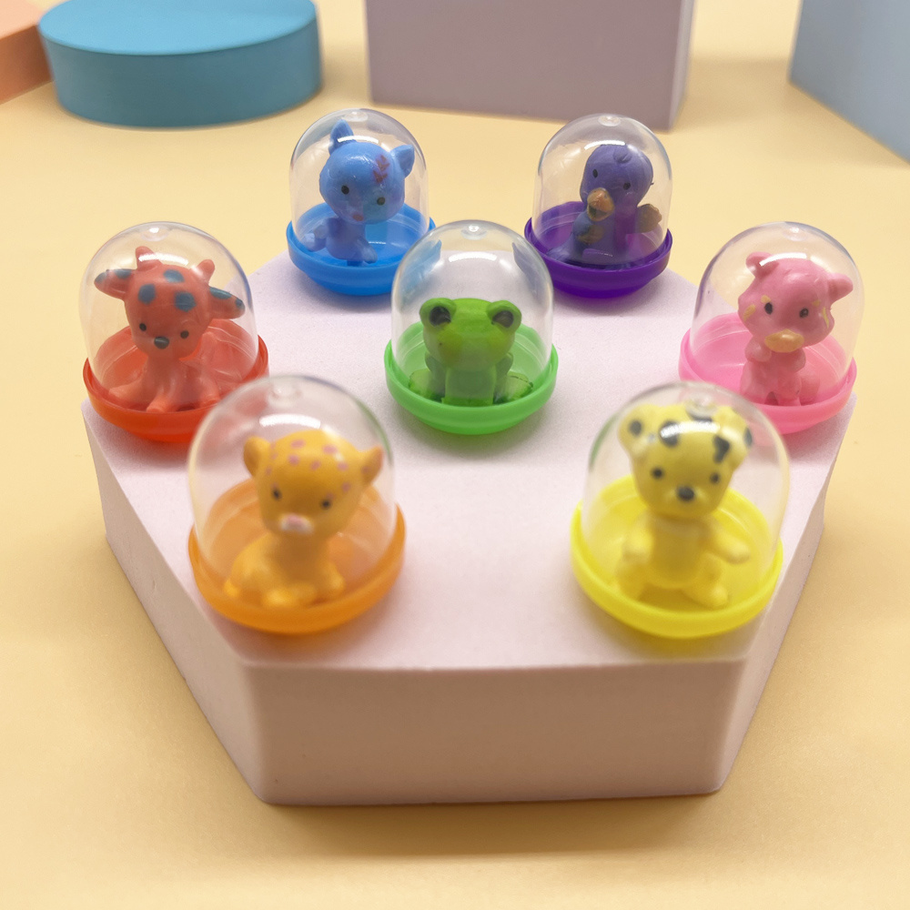 Manufacture1 Inch Vending Capsule Toys Small Cheap Mini Animals Action Figures Toy For Vending Machine Bulk Surprise Egg Toy