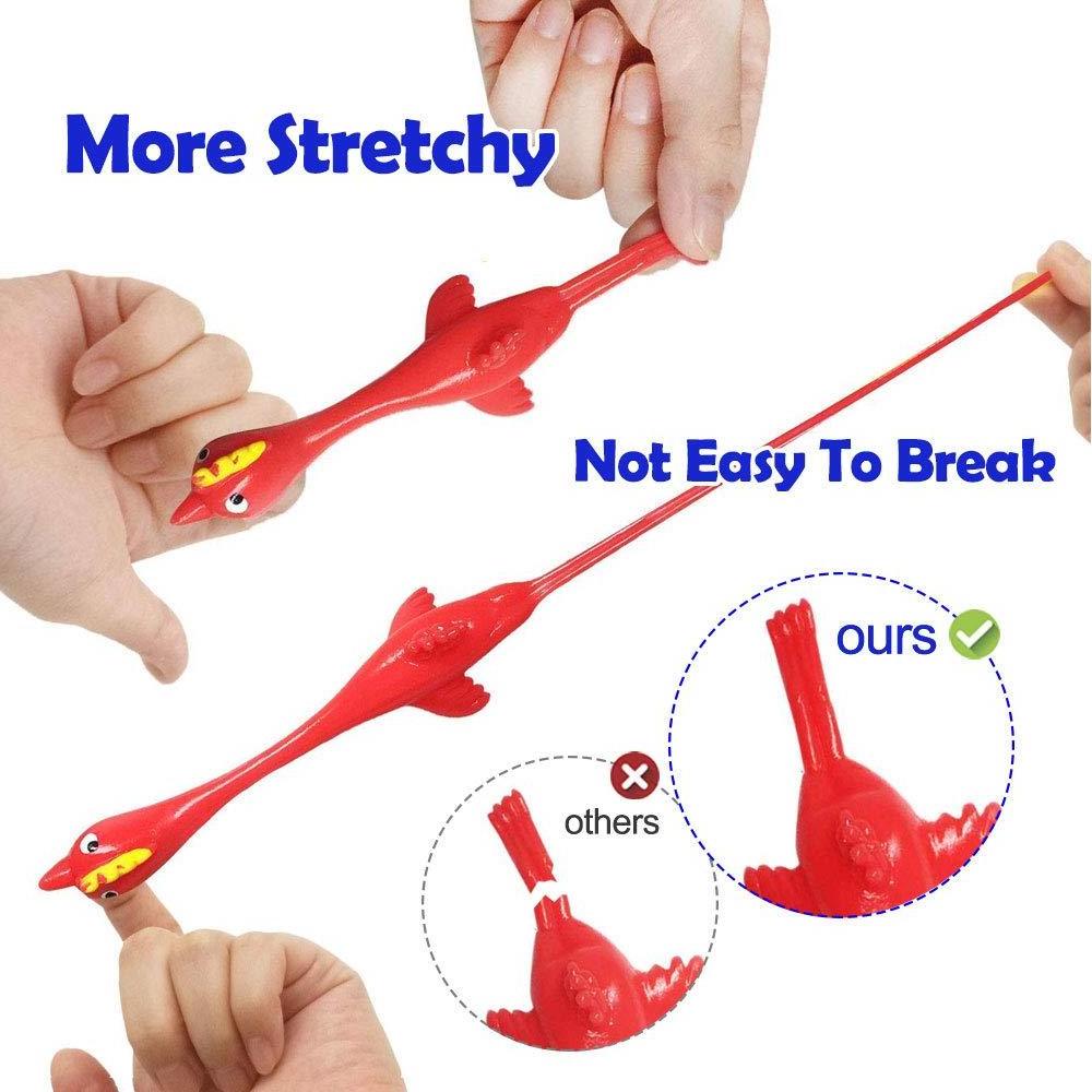 Slingshot Chicken Rubber Flick Chicken Flying Chicken Flingers Stress Gag Toys Christmas Easter Chicks Novelty Gifts