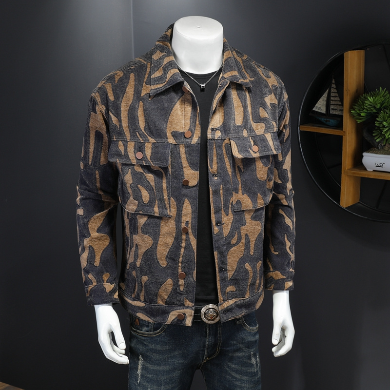 New jacket for men 2023 Fall Trend Young men's fashion trench coat letter storm jacket