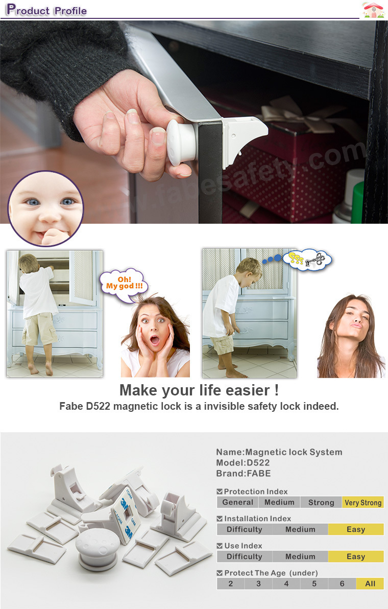 Child Safety Products Baby Protection Cabinet Lock Magnetic lock