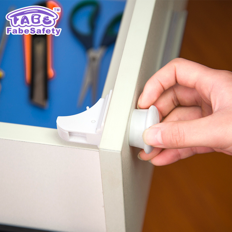 OEM Magnetic Baby Child Kids Safety Lock Magnetic Locking System Drawer Cabinet Cupboard Magnetic Lock with Key.