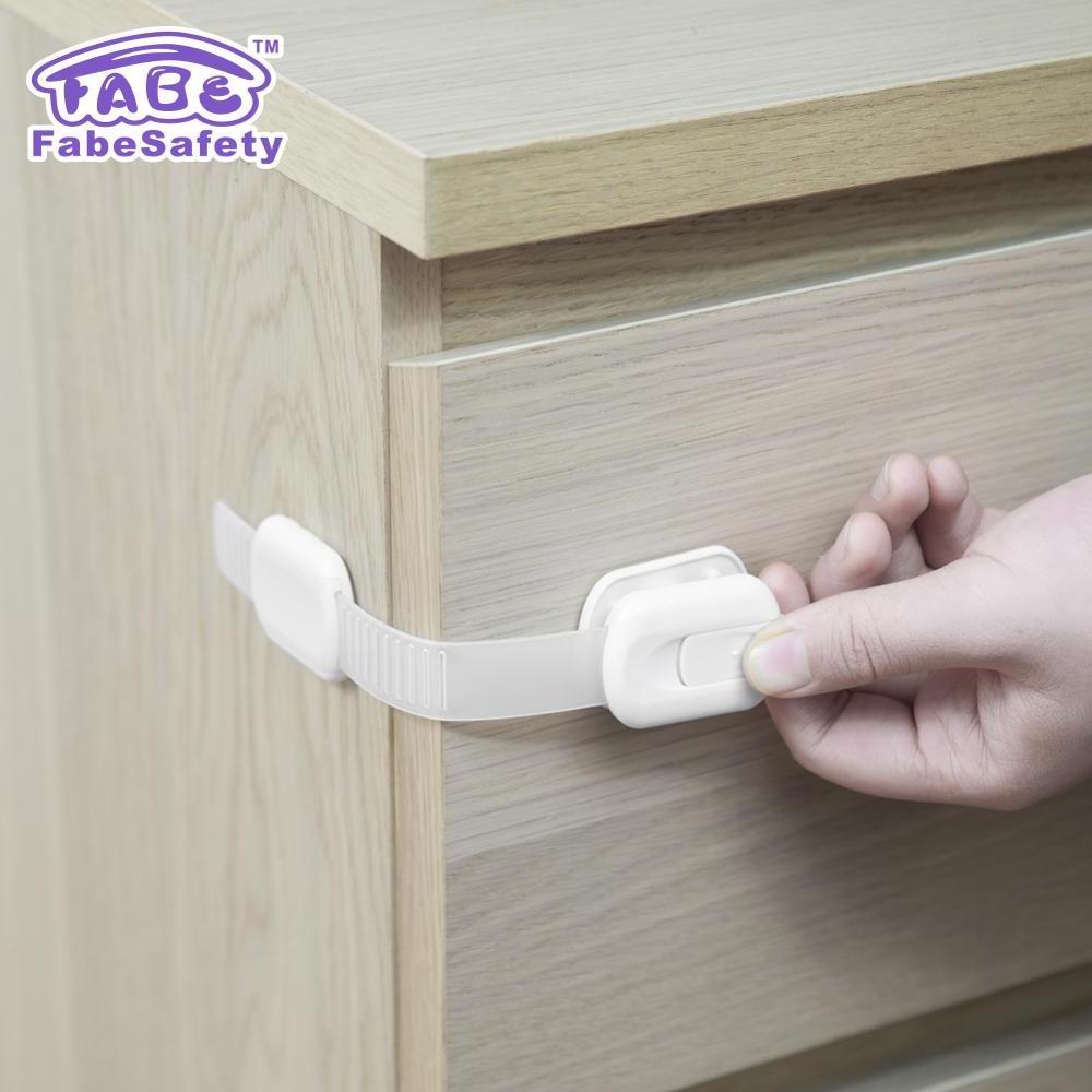 FabeSafety M305 6Pack Baby Proofing Drawer Cabinet Adjustable Safety Latch, Supplies Child Safe Bebe Refrigerator Toilet Lock ^