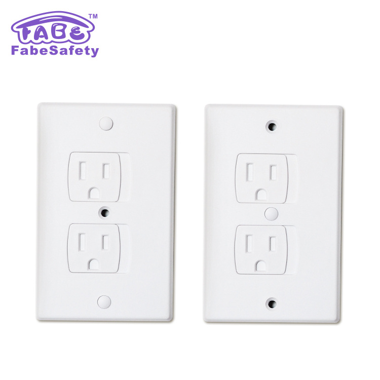 Electric Outlet Covers Baby Safety, Wall Socket Plugs Self Closing Plate Alternate for Child Proofing/